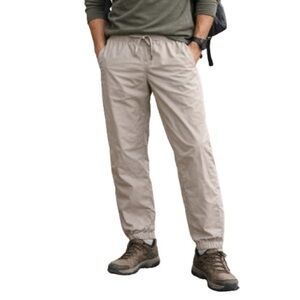 Garment Company men’s Beige weatherproof performance Hiking pants- jogger zip